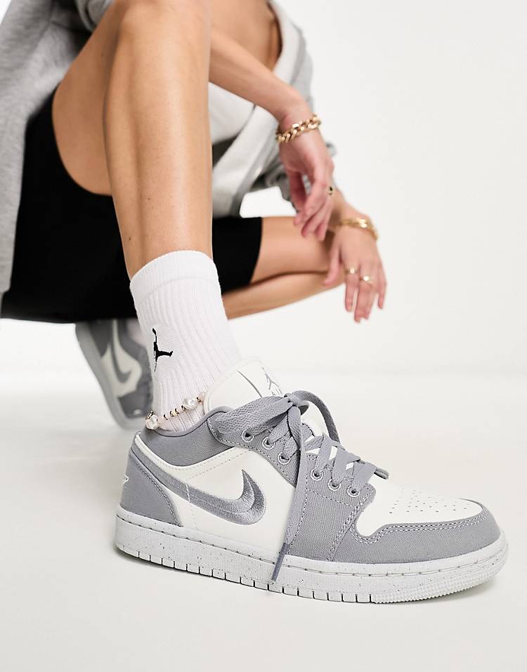 Nike Jordan Air 1 Low sneakers in gray and white